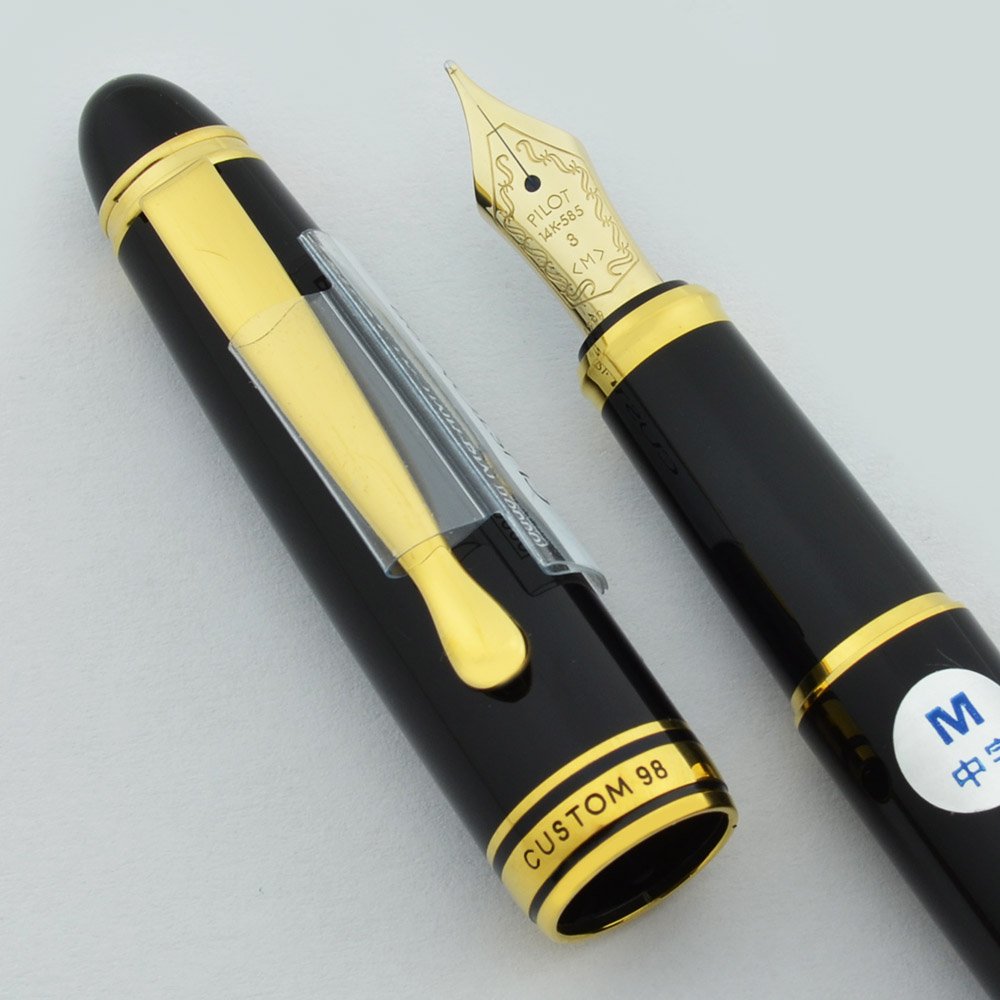 Pilot Namiki Custom 98 Fountain Pen - Short, Gold Trim, 14k Medium Nib (New  w Tag)